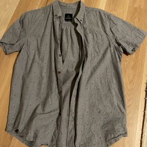 Prana grey button down casual shirt